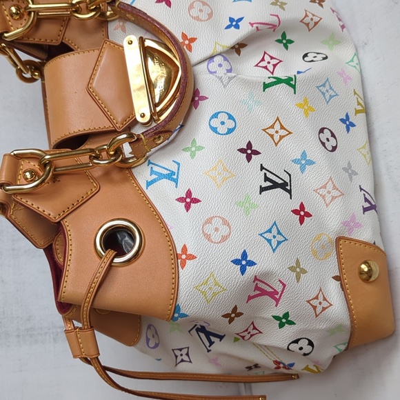 LOUIS VUITTON WHITE MULTI URSULA TOTE BAG - Picture 3 of 16